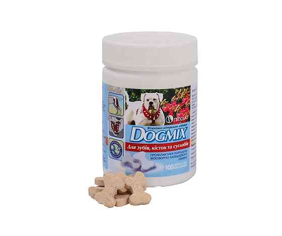 Вітамінно-мінеральна добавка DOGMIX (Догмикс) для зубів, кісток і суглобів №100, Продукт Вінниця