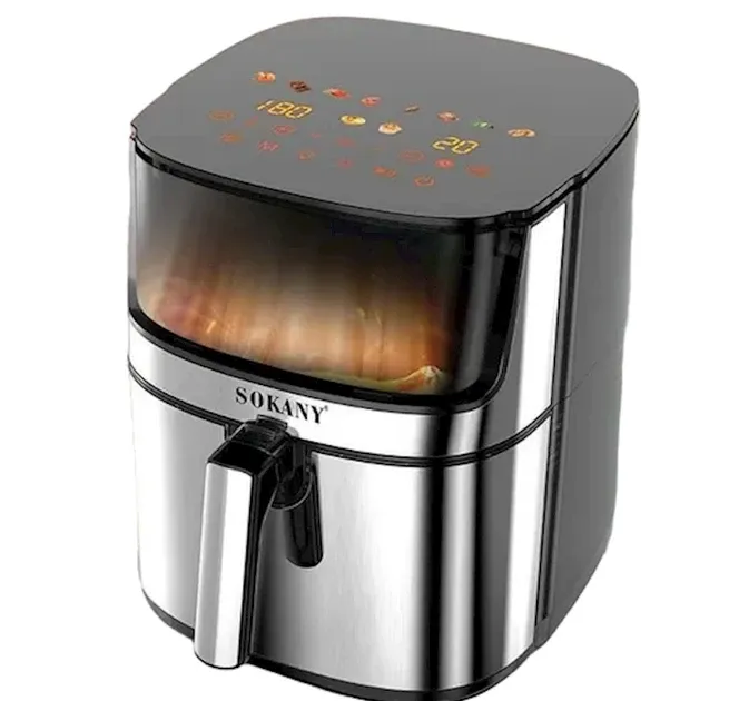 Аерофритюрниця Sokany SK-10045 2000Вт, чаша з нержавіючої сталі, таймер, регулювання температури Одеса - фото 2