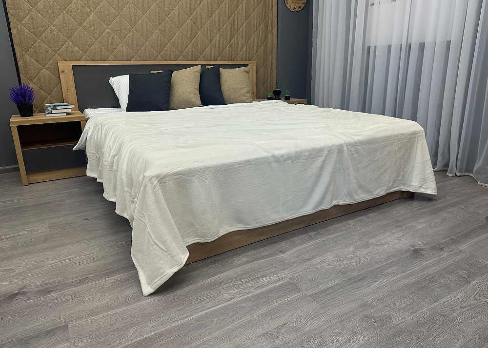 Плед-покривало 160х200 см (+-5см) Молочний (87-047) Київ - фото 3