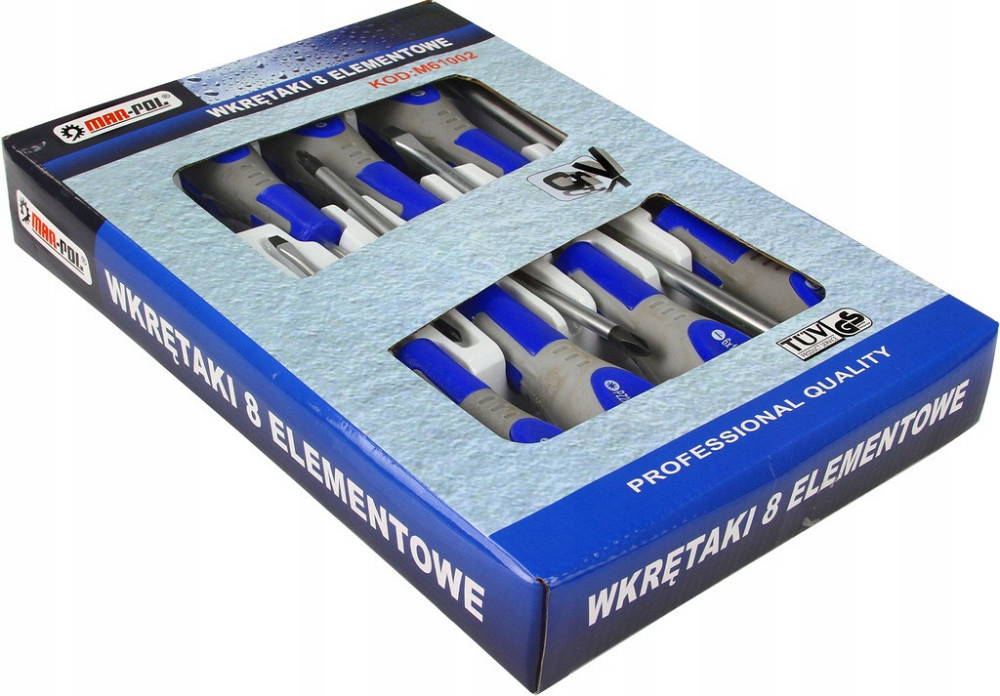 Набор магнитных отверток 8 элементов Mar-Pol (M61002) Сталь Нововолынск - изображение 2