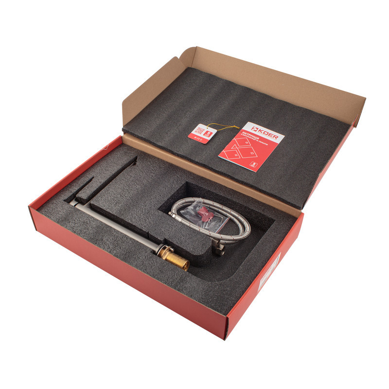 Высокий смеситель для умывальника Koer KB-11028-07 (KR5296) Харьков - изображение 6