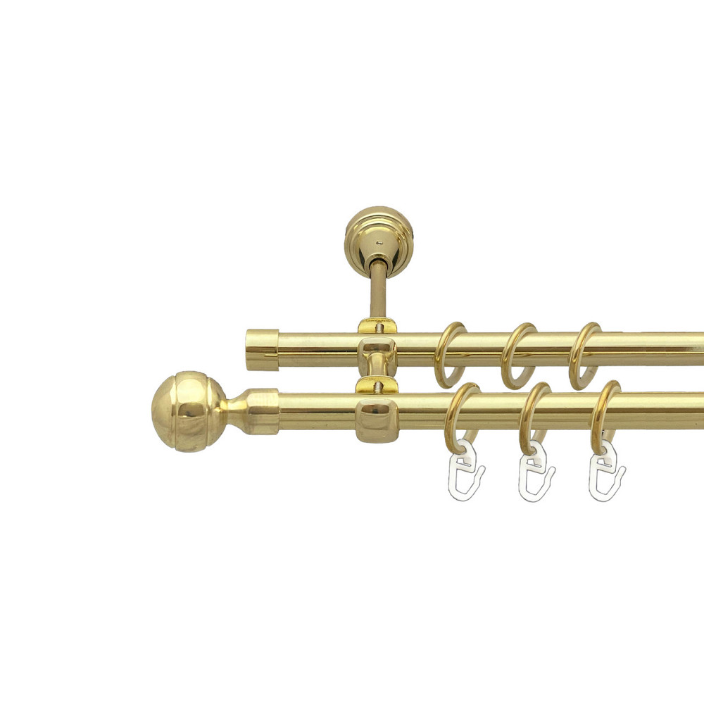 Карниз Orvit Паола металевий дворядний відкритий Золото 16\16 мм 200 см (00-00014272) Львов - изображение 1