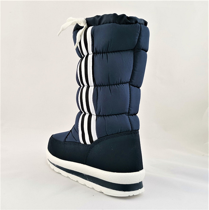 Зимові жіночі Дутики в стилі AD!DAS Чоботи на Хуху Теплі Сині (розміри: 36,37) Дніпро - фото 7