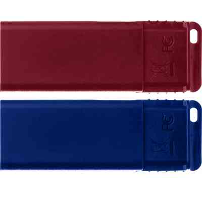USB флеш накопичувач Verbatim 2x32GB Store&apos;n&apos;Go Slider Red/Blue USB 2.0 (49327) Вінниця
