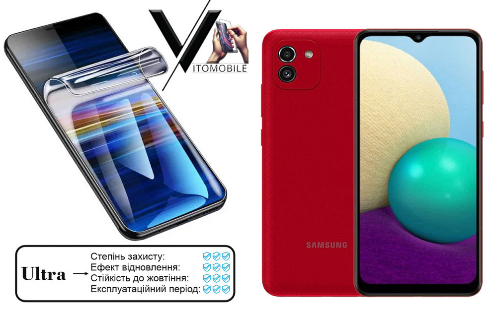 Поліуретанова плівка Ultra для Samsung Galaxy A03, A03s – мінімальна товщина, максимальний захист! Київ - фото 1