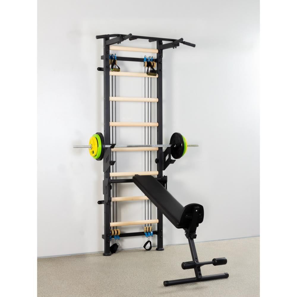 Шведская стенка с эспандерами спортивная для детей и взрослых усиленная металлическая для семьи в квартиру Кам'янське - фото 8