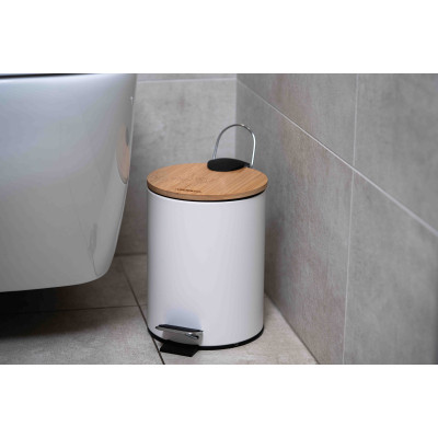 Контейнер для сміття Ardesto Minimalism З педаллю Білий 3 л (ARHB3601WB) Вінниця - фото 2