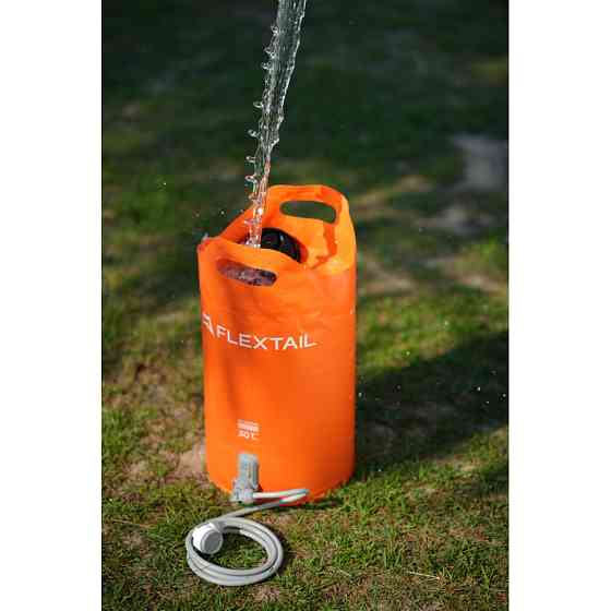 Контейнер для воды с насосом и душевой лейкой Flextail Tiny Shower Bucket, 20л, оранжевый Киев