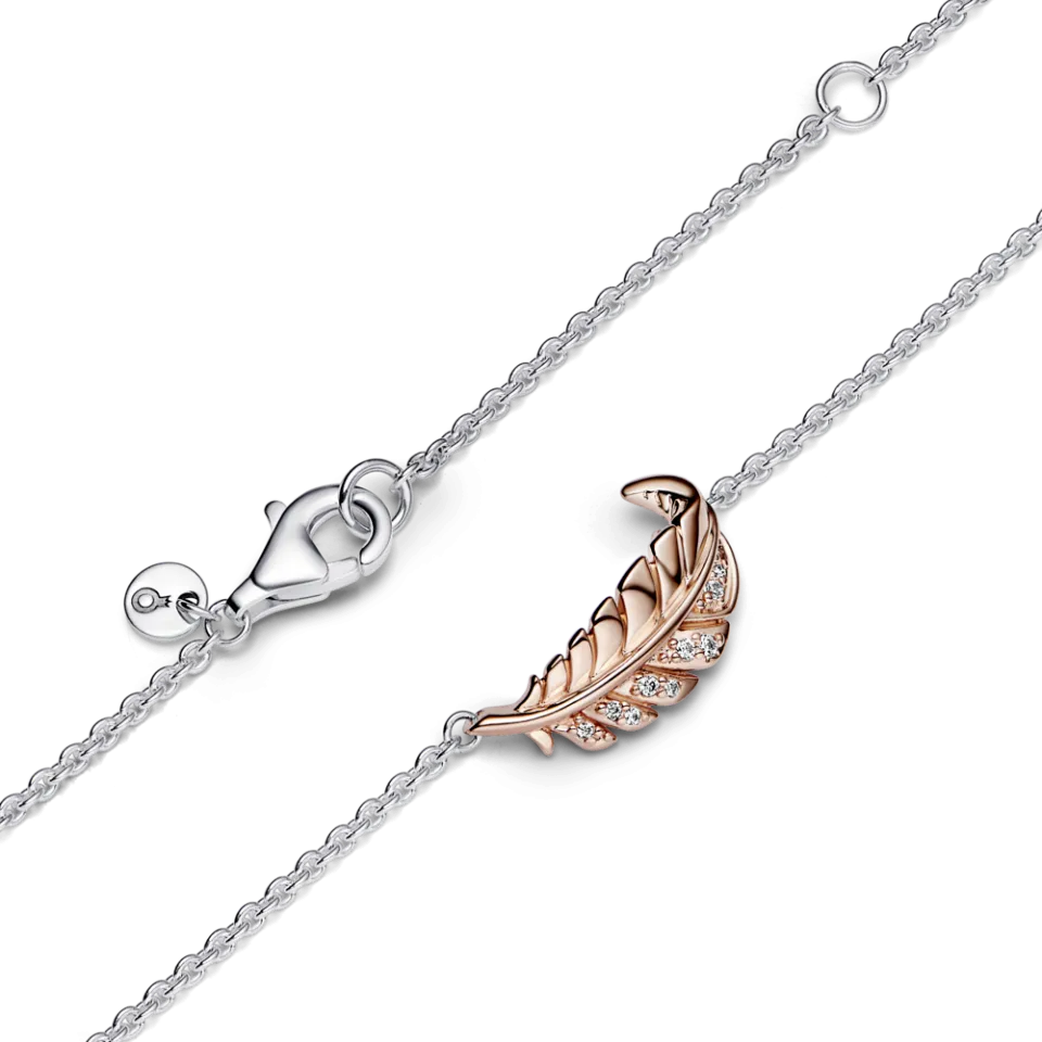 Срібне намисто Пандора "Вигнуте пір’ячко" MasterSem Київ - фото 3