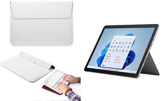 Чохол-конверт VitoCase для Microsoft Surface Go, Go 2, Go 3, з функцією підставки для планшета Білий Київ