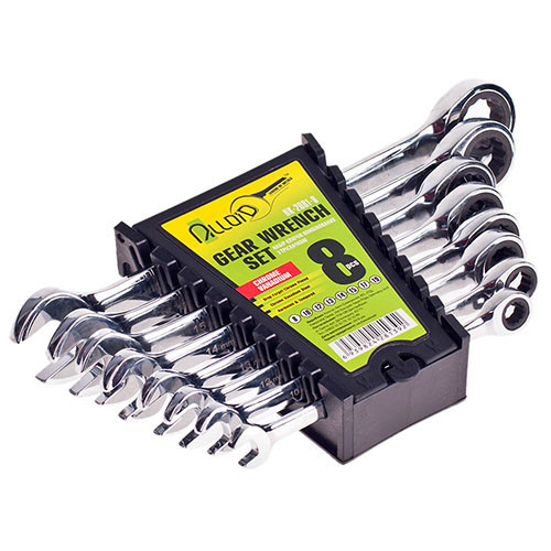 Набір ключів комбінованих тріскачкових 8 предметів , 8-19мм Alloid Одесса - изображение 1