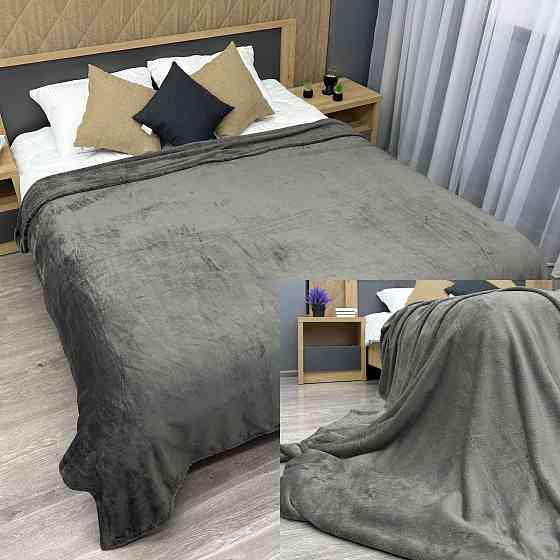 Плед-покривало Decorator WellSoft 200х220 см однотонний Сірий (87-262) Київ