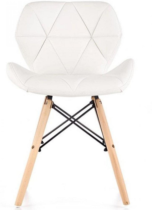 Крісло для кухні Bonro B-531 екошкіра сучасний стілець з м'яким сидінням Білий Київ - фото 2