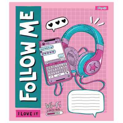 Зошит 1 вересня Follow me А5 24 аркушів клітинка (767276) Вінниця