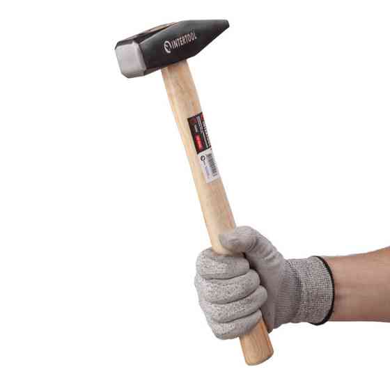 Молоток слесарный, 1000 г, ручка из ясеня INTERTOOL HT-0249 Киев
