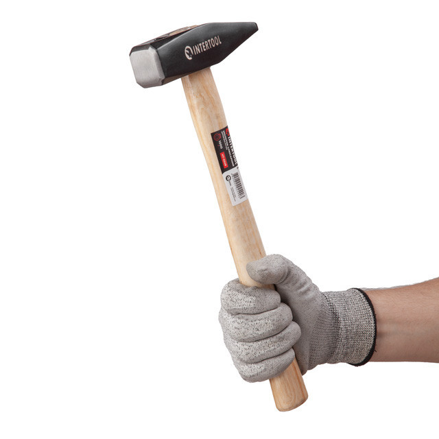 Молоток слесарный, 1000 г, ручка из ясеня INTERTOOL HT-0249 Киев - изображение 4