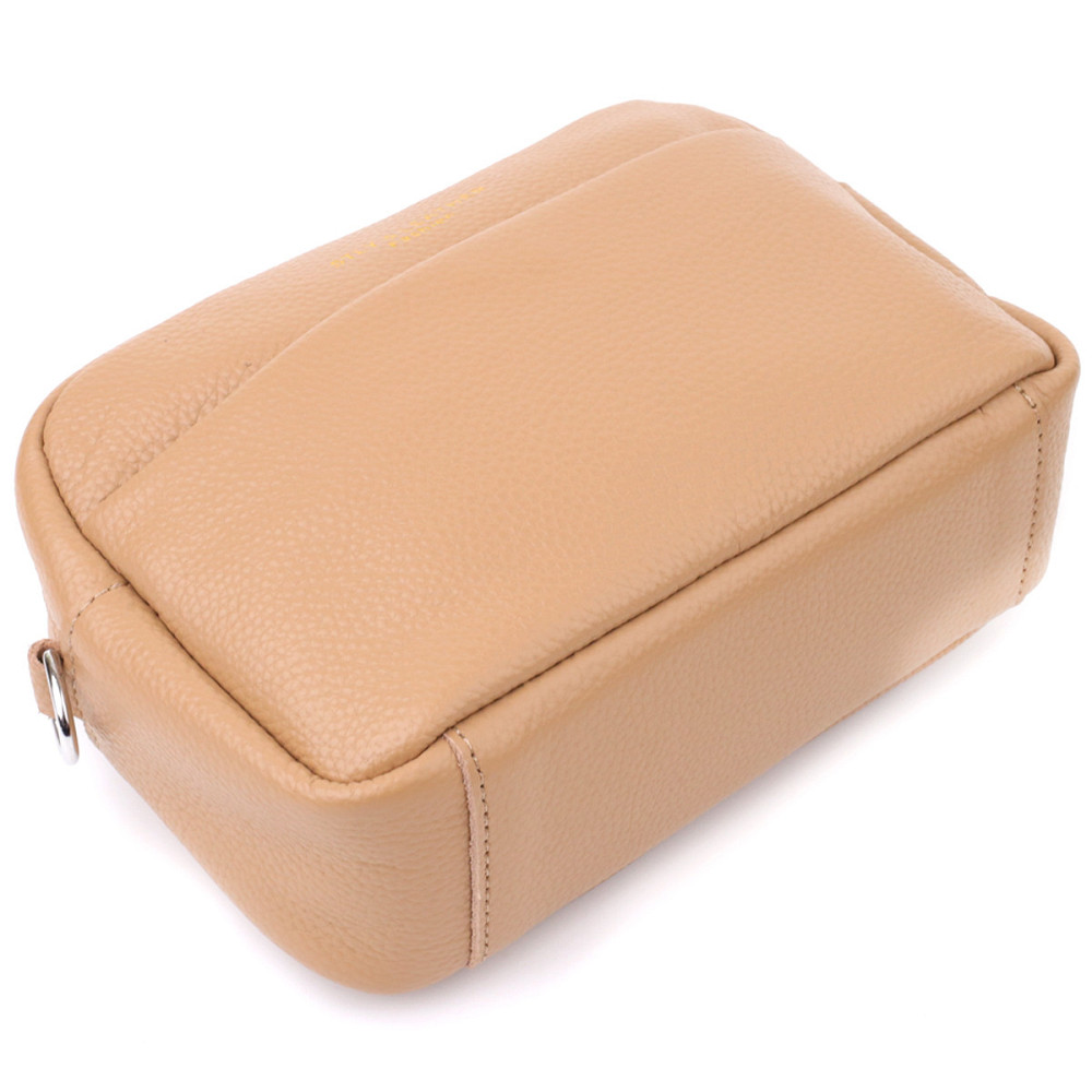 Женская сумка кросс-боди из натуральной кожи Vintage sale_15139 Бежевый Киев - изображение 4