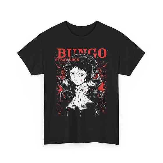 Футболка для мальчика аниме Бунгоу Страй Догс Акутагава оверсайз (рост от 165 до 180 ) Черний AnimeJ0106m Днепр