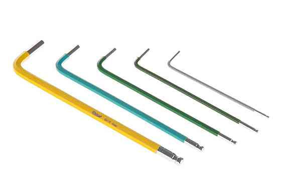 Ключі імбусові шестигранні з кульовою кінцівкою кольорові "GeKo" Cr-V комплект 9 штук Hex (1,5-10мм) Киев