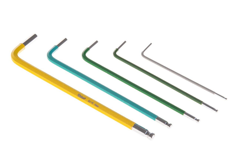 Ключі імбусові шестигранні з кульовою кінцівкою кольорові "GeKo" Cr-V комплект 9 штук Hex (1,5-10мм) Киев - изображение 4