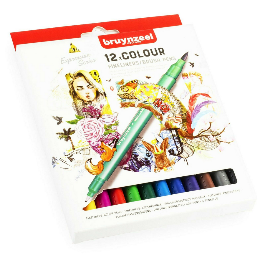 Набір лінерів-пензлів BRUSHPEN двосторонніх 12кол Bruynzeel Київ - фото 7