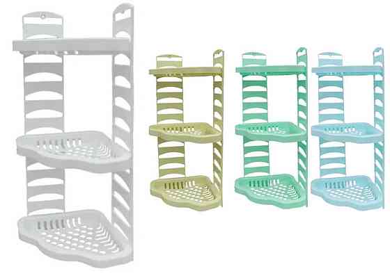 Полка 3 яруса универсальная угловая бежевая Харьков