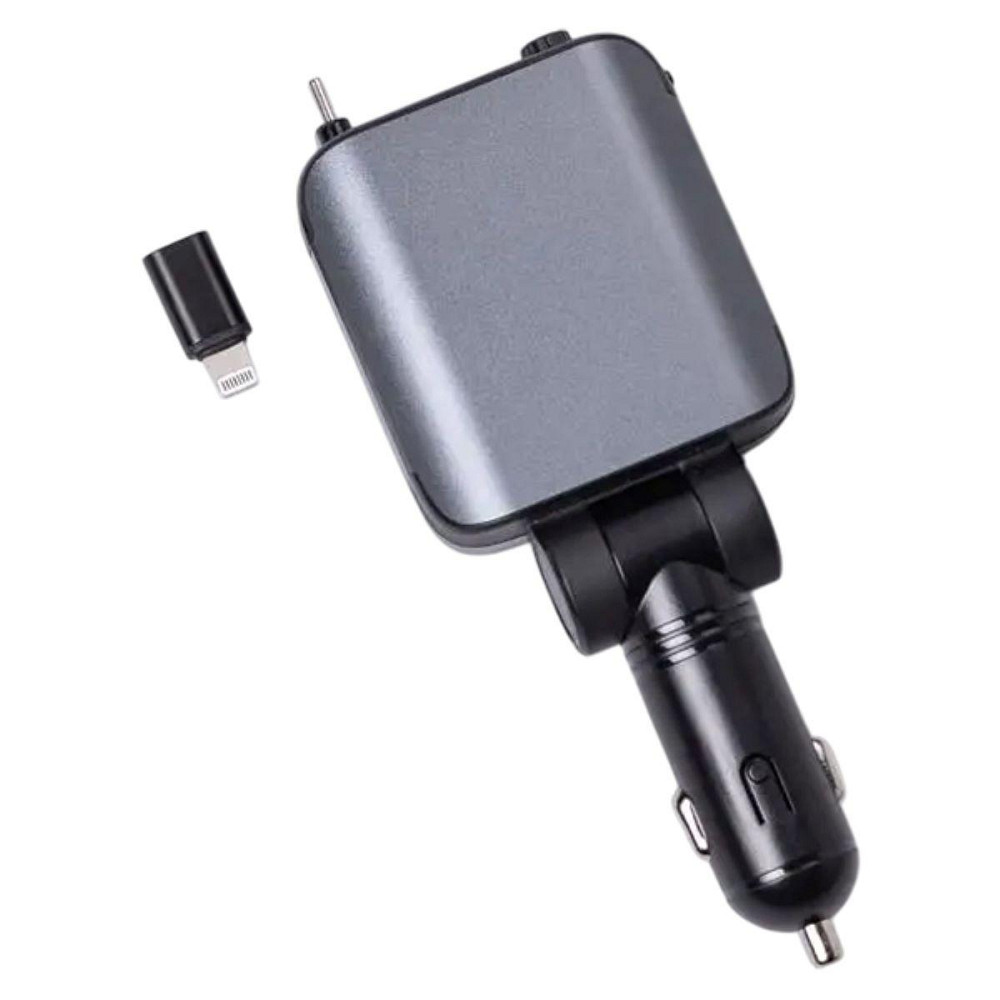 Автомобільний зарядний пристрій LED-проекція, зі швидкою зарядкою та висувним кабелем Type-C HP-E1 Київ - фото 7