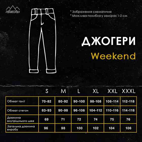 Весняні чоловічі джогери темно-сині Pobedov Weekend Київ