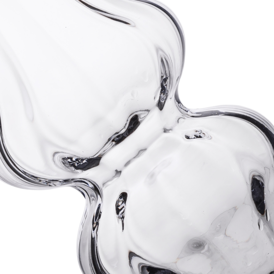 Прозрачная стеклянная ваза для цветов 20.5 см с подарком Киев