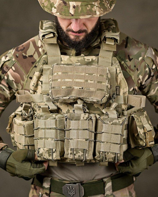 Тактична плитоноска з чотирма точками швидкого скидання Asdag піксель ТТ2615 Одеса - фото 5