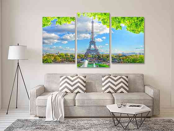 Модульная картина в гостиную / спальню  Ейфелева вежа Art-645_3 Киев