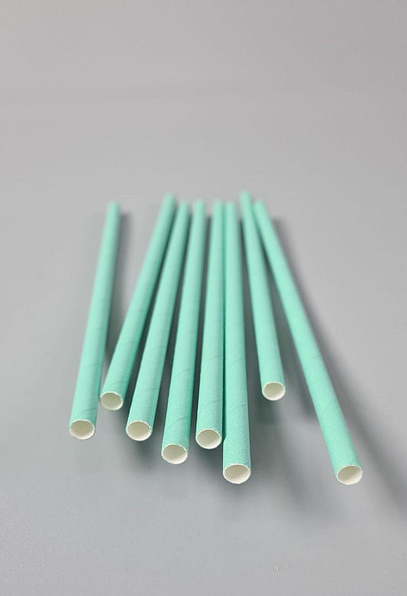 Соломка трубочка бумажная  25шт бирюза (1 пачка) Харьков - изображение 2