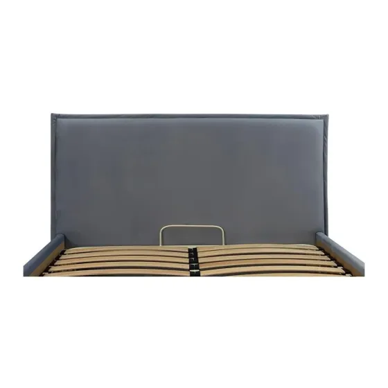 Ліжко Двоспальне Andrea VIP Wood На ніжках 160 x 200 см Lili З додатковою металевою цільнозварною рамою Темно-сірий Київ