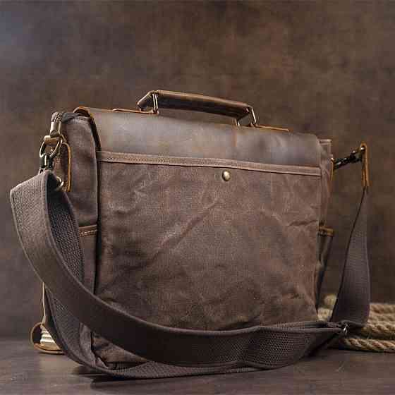 Солидный портфель на плечо Vintage 20119 Коричневый Киев