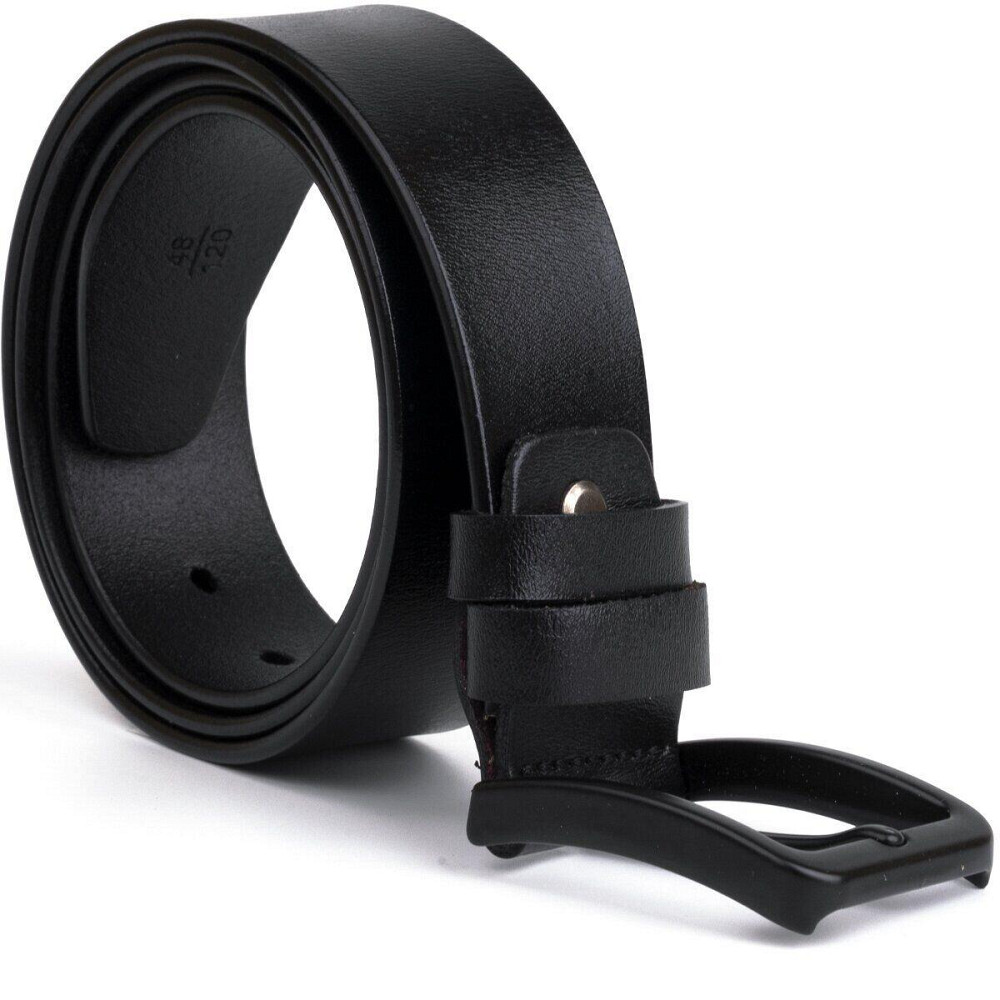 Мужской кожаный ремень classic Vintage 20222 Черный Киев - изображение 5