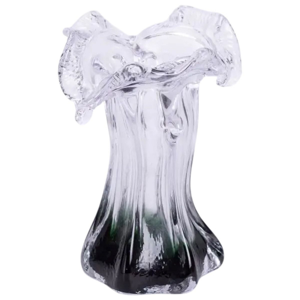 Yiwu Декоративна скляна ваза для квітів 15.5 см фігурна ваза 100 мл Зелена HP-9-3 Киев - изображение 2