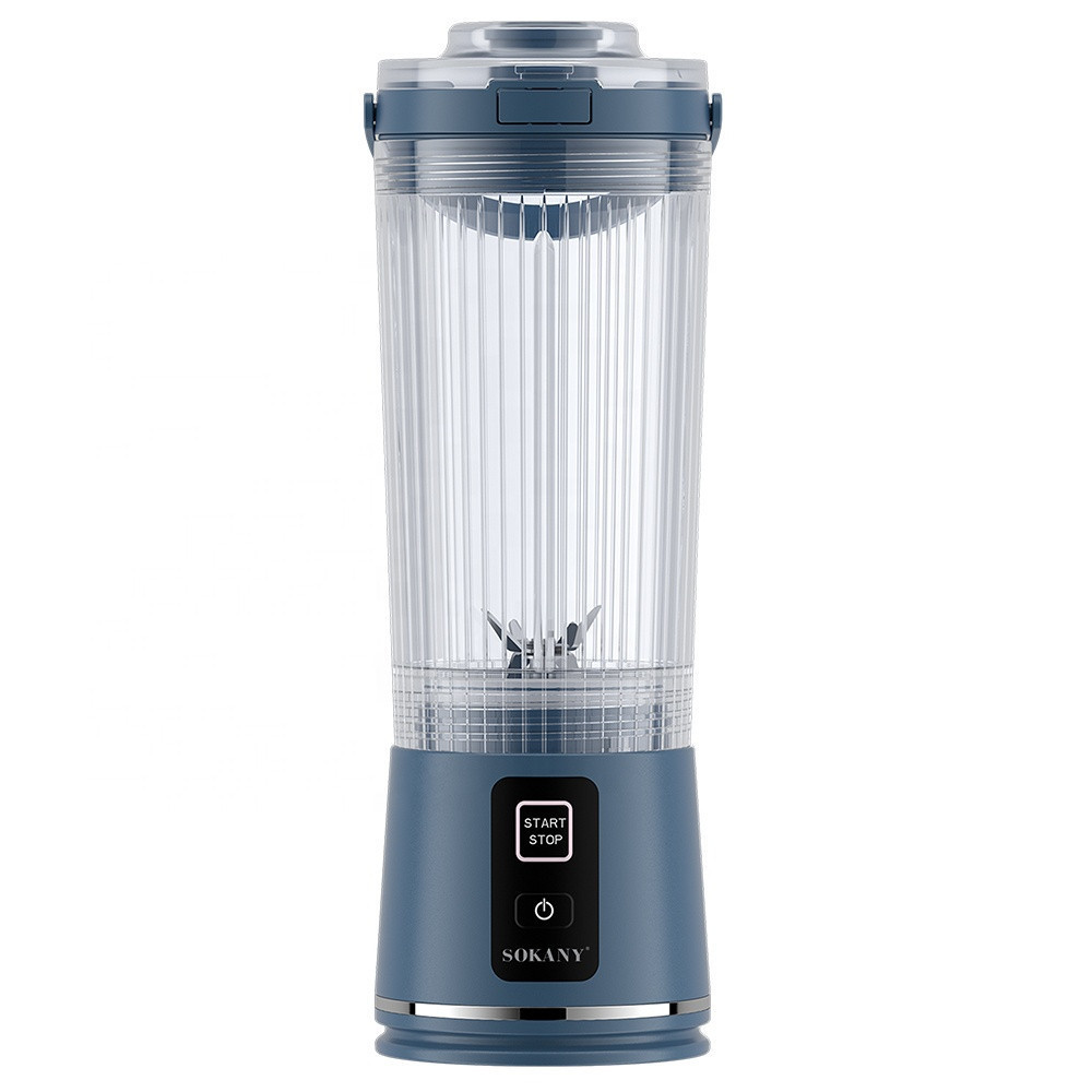 Портативний блендер-шейкер на акумуляторі 500 мл USB Синій SK-01023BL Київ - фото 1