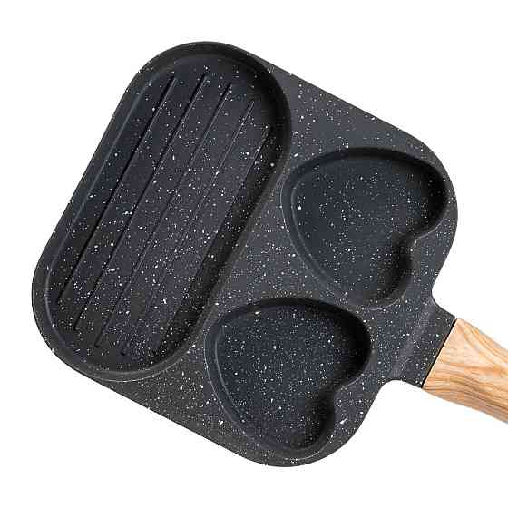 Сковорода квадратна порційна на 3 секції з антипригарним покриттям сіра HP39569C Коломия