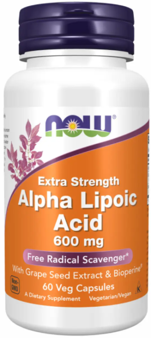 Альфа-липоевая кислота Now Foods Alpha Lipoic Acid 600mg 60 раст капс Киев - изображение 4