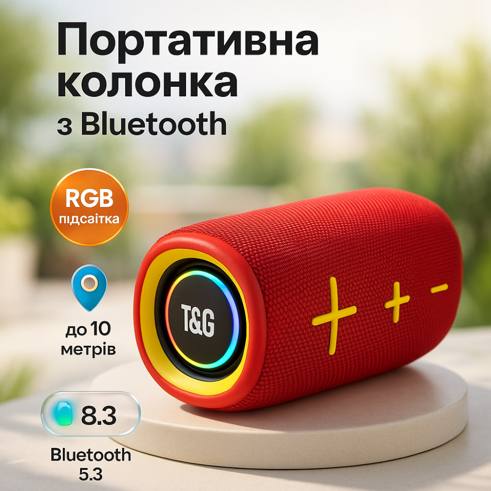 Музична колонка з блютузом і флешкою TG654, Блютуз акустика з радіо, Портативна Bluetooth колонка AUX GR-42 Львів - фото 15