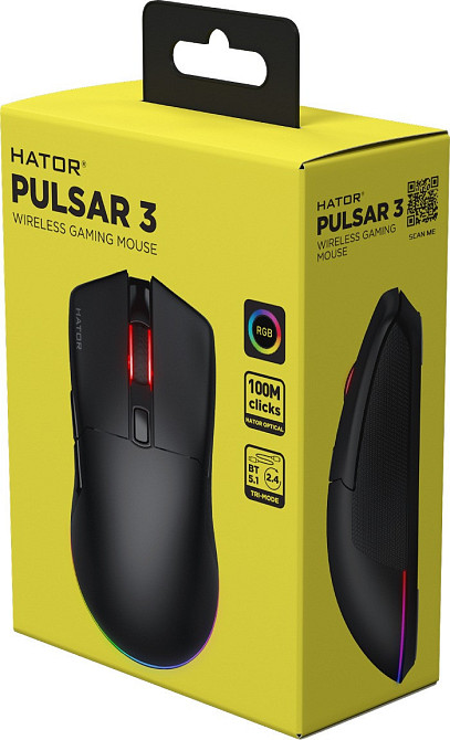 Миша бездротова Hator Pulsar 3 Wireless Black (HTM630) Харків - фото 6