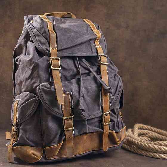 Походный рюкзак canvas Vintage 20110 Серый Киев