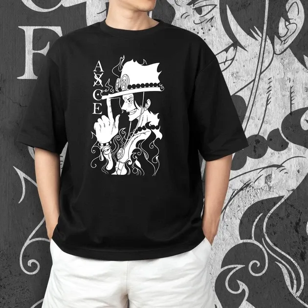 Футболка чоловіча з  принтом Ван Пис Portgas D Ace Bkack Розмір 48 Anime0203 Дніпро - фото 3