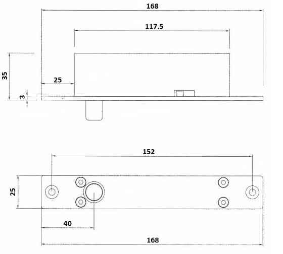 Замок електроригельний SEVEN BL-728T Київ
