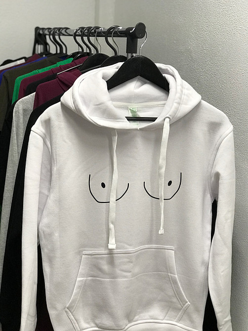 Жіноча толстовка/ худі unisex з принтом грудей. Чернівці - фото 2