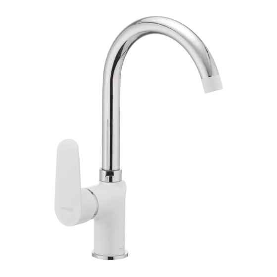 Білий кухонний змішувач Mixxus Colorado 014 MI1641 Харків