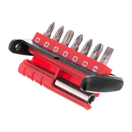 Набор насадок для отвертки с магнитным держателем, 8 ед., Cr-V INTERTOOL VT-0107 Киев