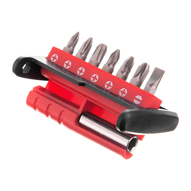 Набор насадок для отвертки с магнитным держателем, 8 ед., Cr-V INTERTOOL VT-0107 Киев - изображение 4