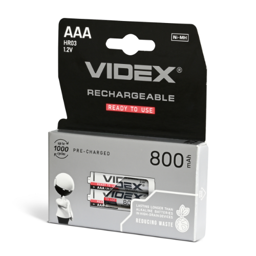 Акумулятор AAA/HR03 800mAh (бл-2шт) Videx Житомир - фото 2