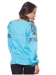 Вишиванка з натурального льону Cornett-ВОЛ БЛ-126 M, Блакитний Київ - фото 2